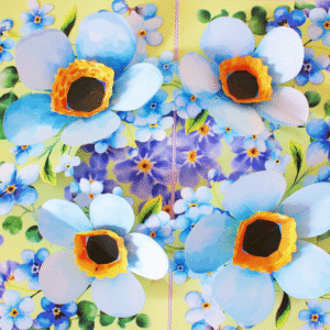 Lovely Forgetmenot Flowers 3D Pop Card
