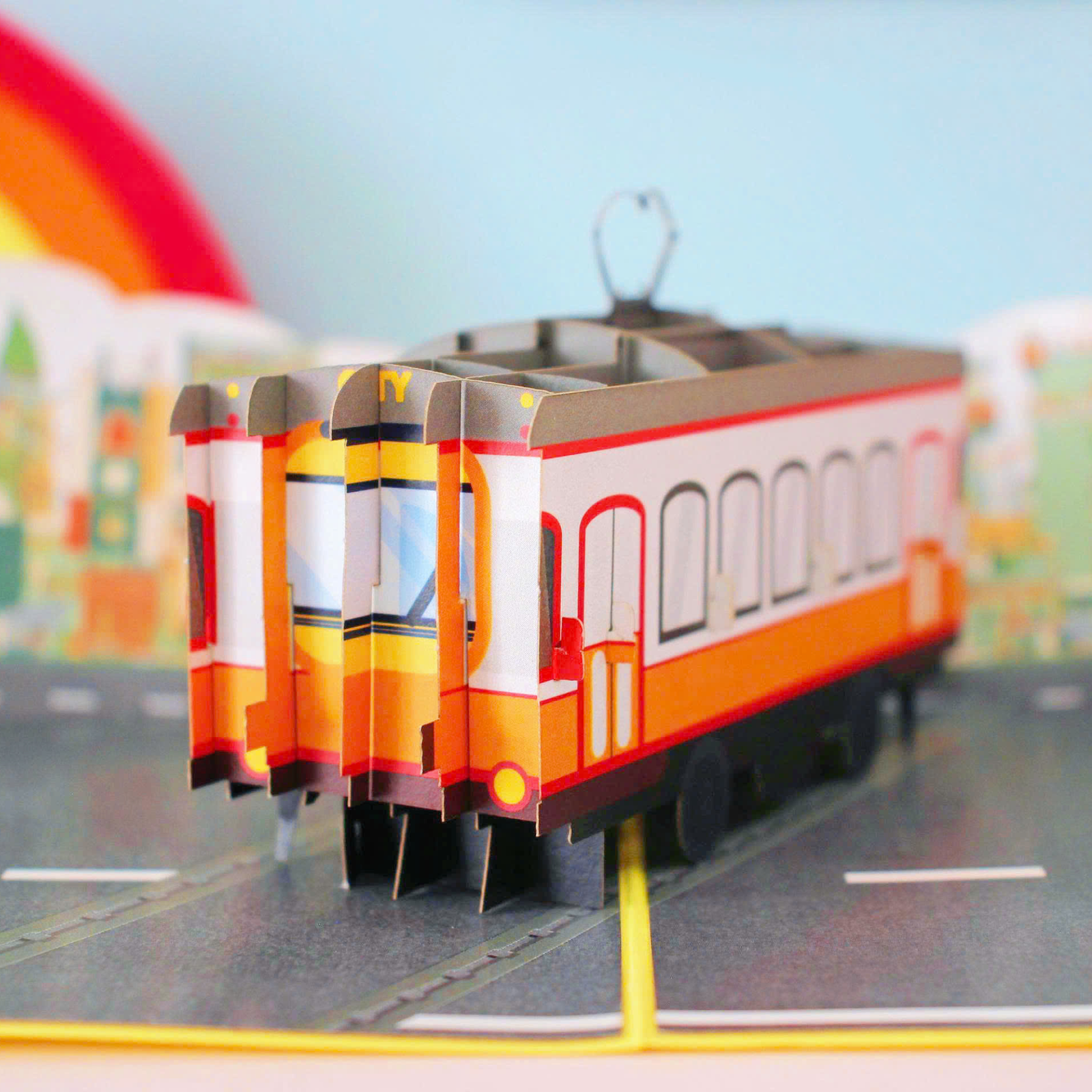 Lisbon Trams Pop Up Card