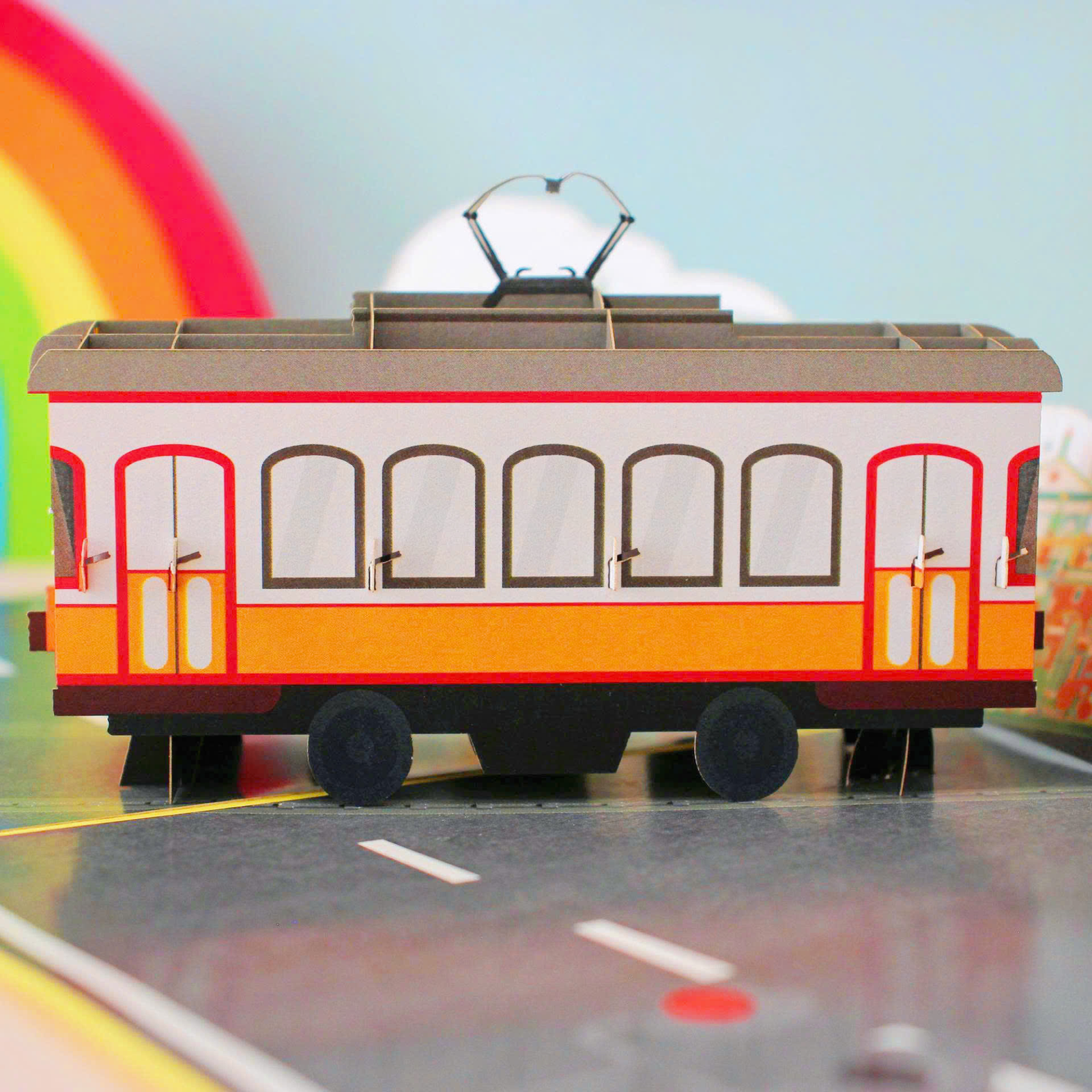 Lisbon Trams Pop Up Card