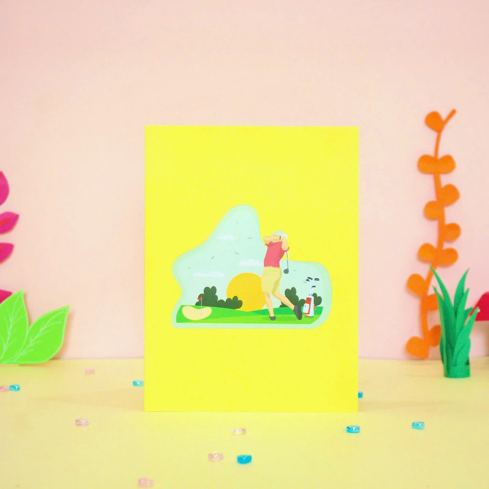 Grandpa Loves Golf 3D Pop Up Card