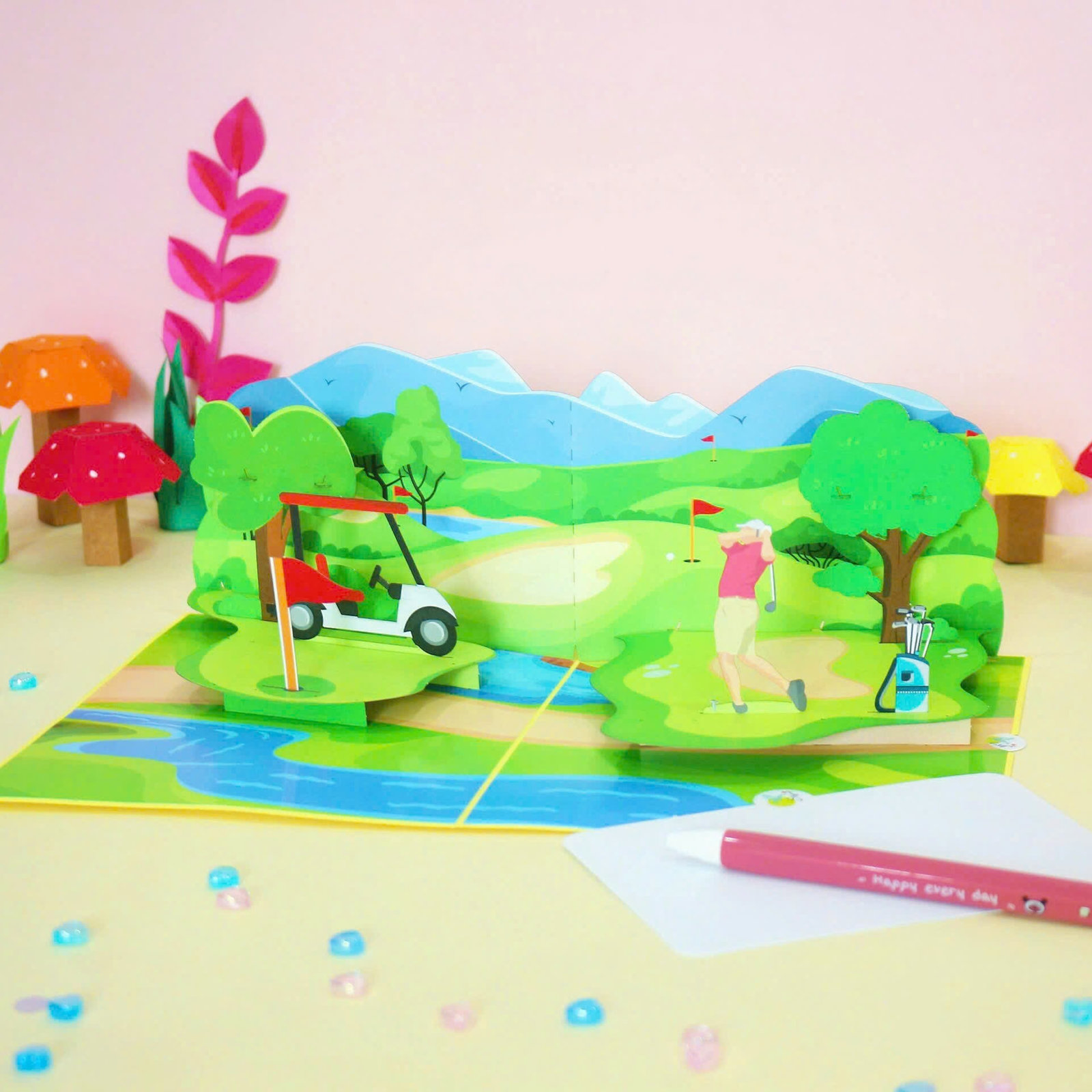 Grandpa Loves Golf 3D Pop Up Card