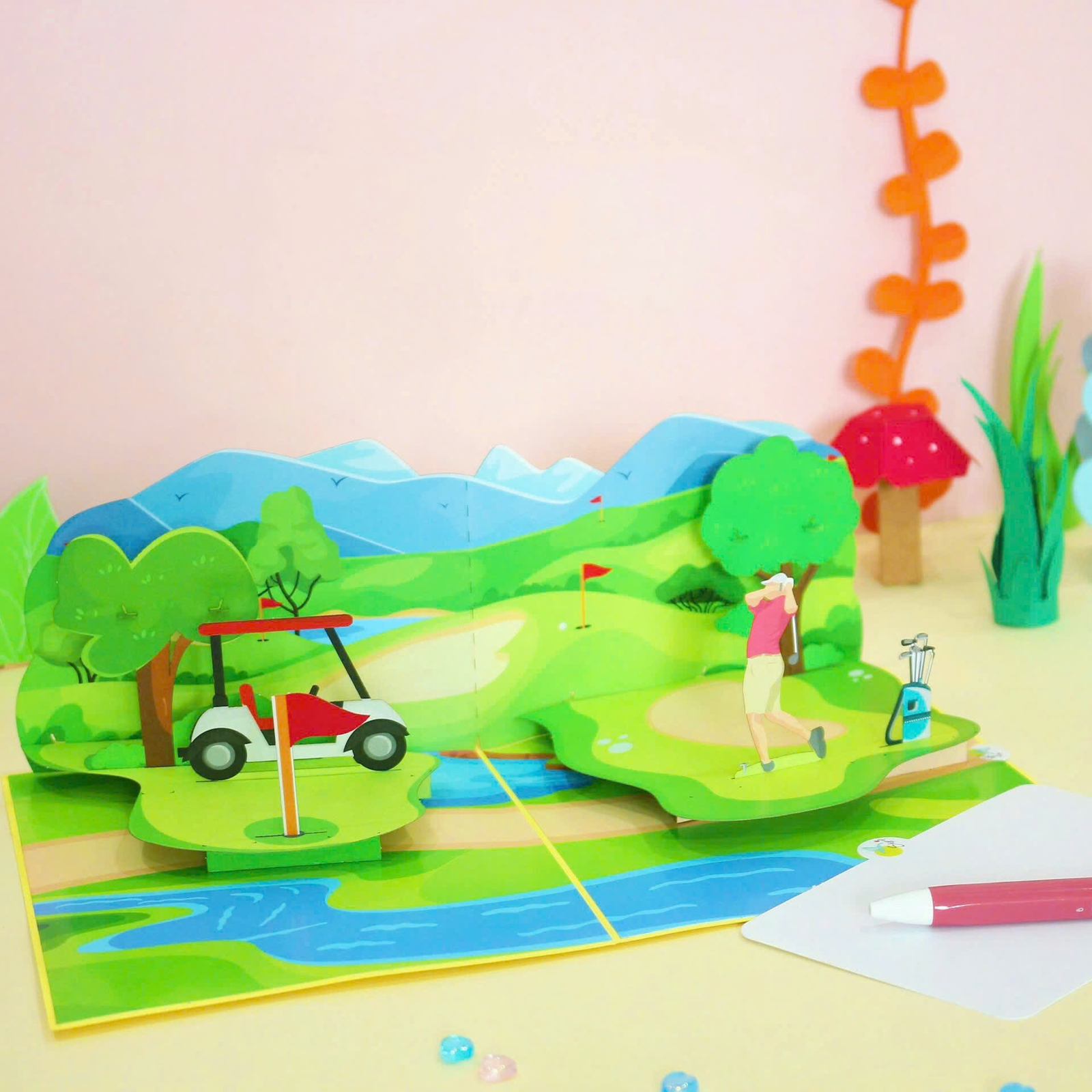 Grandpa Loves Golf 3D Pop Up Card