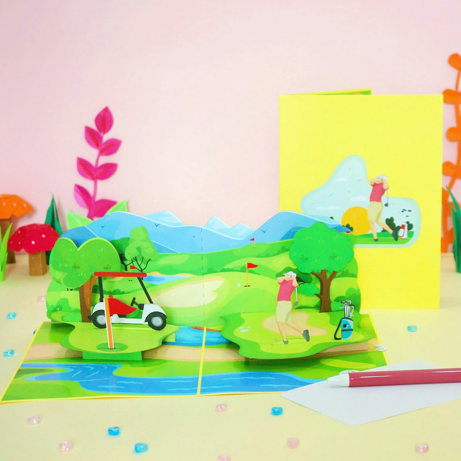 Grandpa Loves Golf 3D Pop Up Card