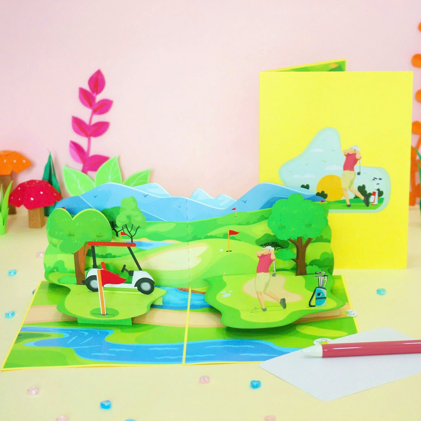 Grandpa Loves Golf 3D Pop Up Card