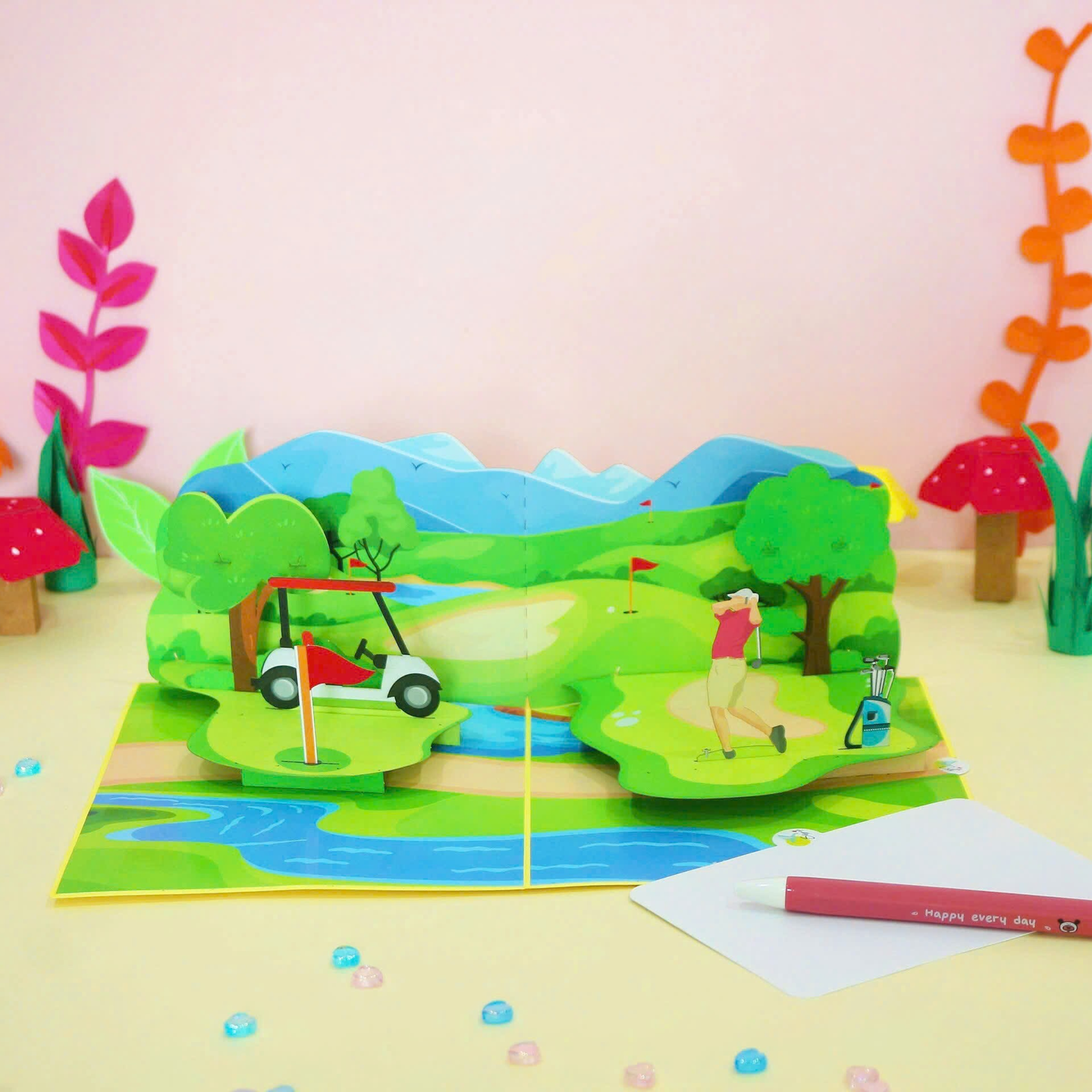 Grandpa Loves Golf 3D Pop Up Card