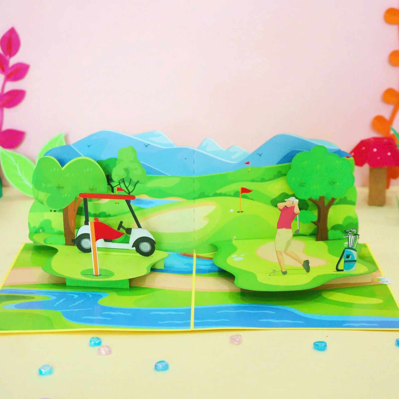 Grandpa Loves Golf 3D Pop Up Card