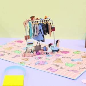 Fashionista Corner 3D Pop Up Card