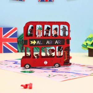 Vintage London Bus 3D Pop Up Card